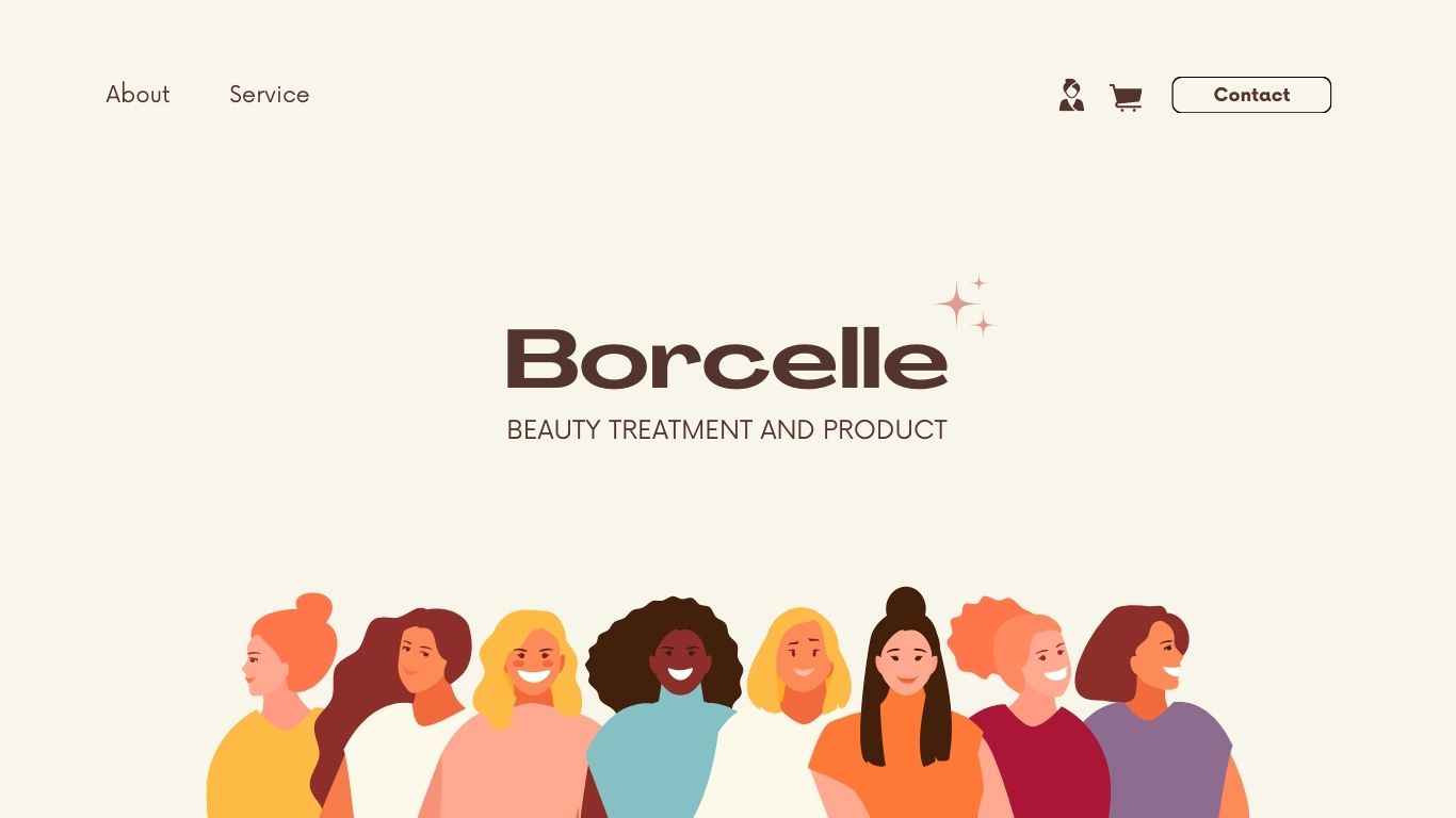 Cream Minimalist Beauty Treatment Webiste